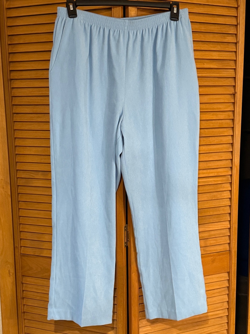 Alfred Dunner Blue Elastic Waist Pants 18 High Rise Pull On Comfort Work Casual